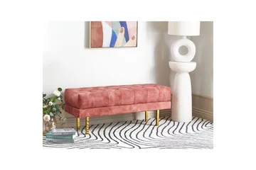 Sittbänk Roseville Rosa/guld - Rosa/guld - Möbler - Vardagsrum - Stolar & sittmöbler - Sittbänk