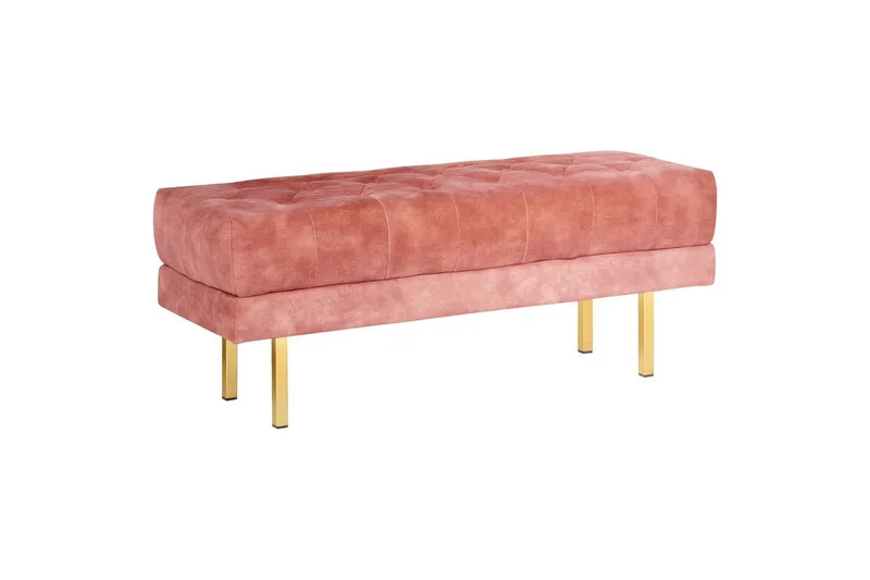 Sittbänk Roseville Rosa/guld, Rosa/guld
