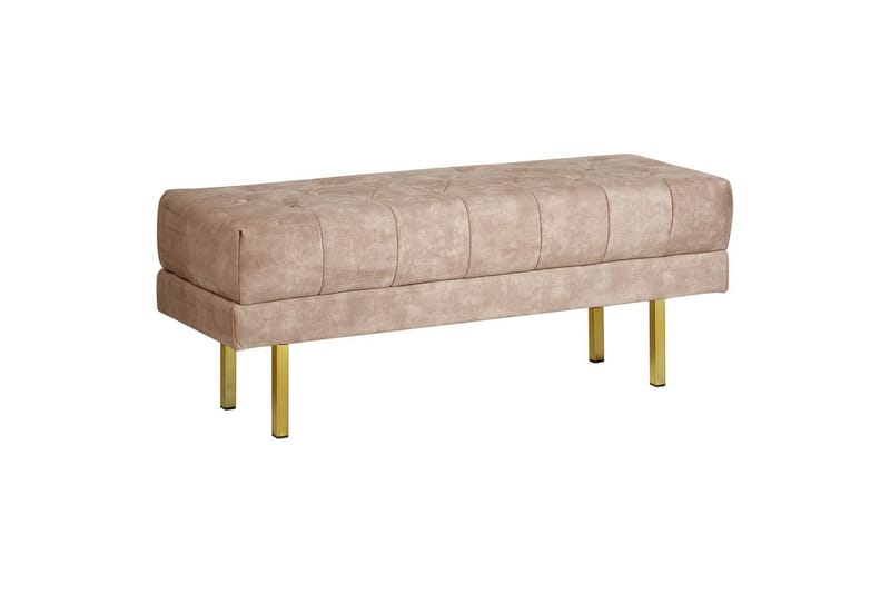 Sittbänk Roseville Taupe/guld - Taupe/guld - Möbler - Tillbehör & accessoarer - Sängtillbehör
