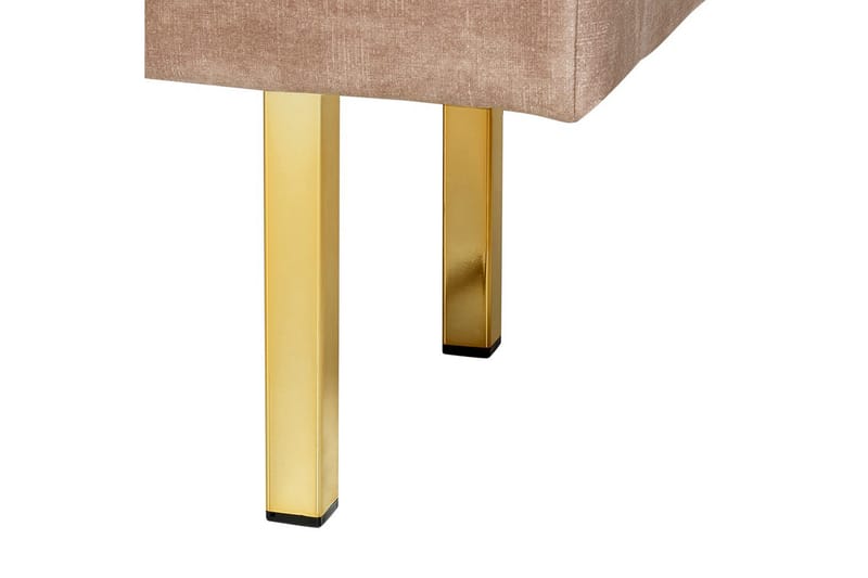 Sittbänk Roseville Taupe/guld - Taupe/guld - Möbler - Tillbehör & accessoarer - Sängtillbehör