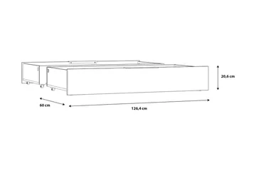 Vergina Sänglådor 2-pack - Svart/Grå - Möbler - Tillbehör & accessoarer - Sängtillbehör