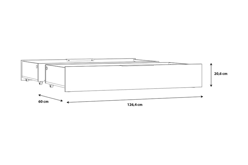 Vergina Sänglådor 2-pack - Svart/Grå - Möbler - Tillbehör & accessoarer - Sängtillbehör