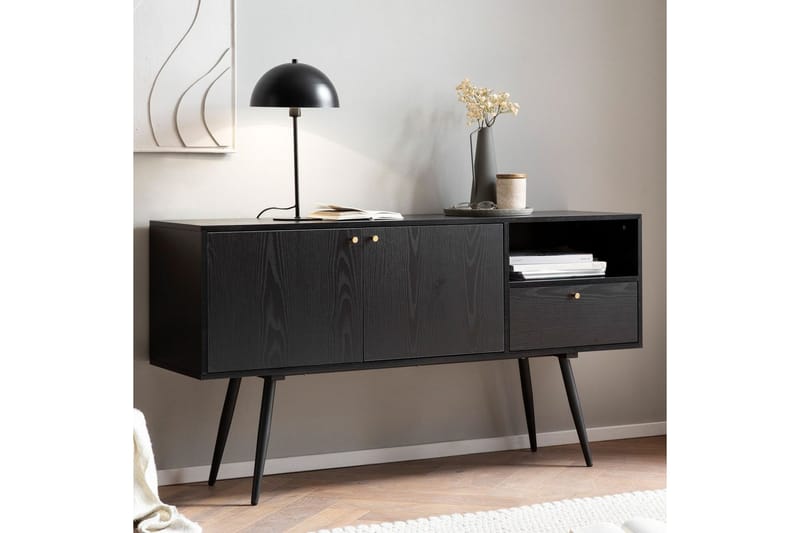 Sideboard Wohnling Melaminbelagd MDF 140 cm med 2 dörrar 1 låda Modern - Möbler - Tillbehör & accessoarer - Bordstillbehör