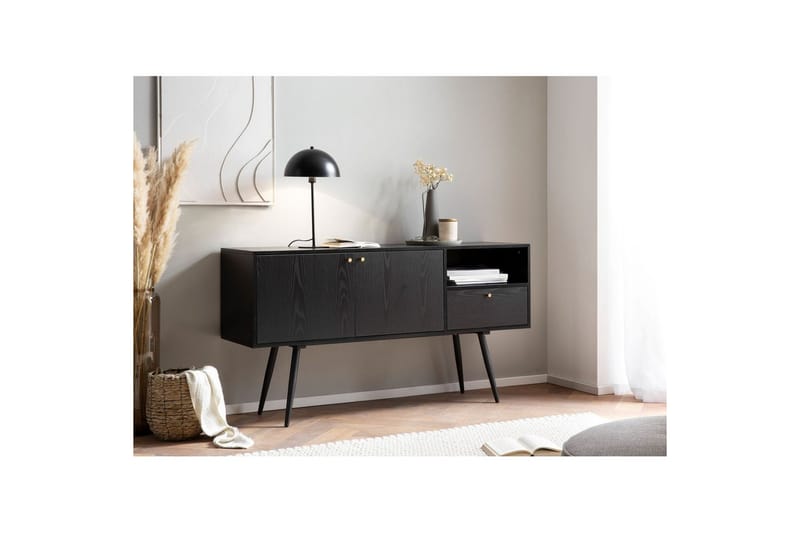 Sideboard Wohnling Melaminbelagd MDF 140 cm med 2 dörrar 1 låda Modern - Möbler - Tillbehör & accessoarer - Bordstillbehör
