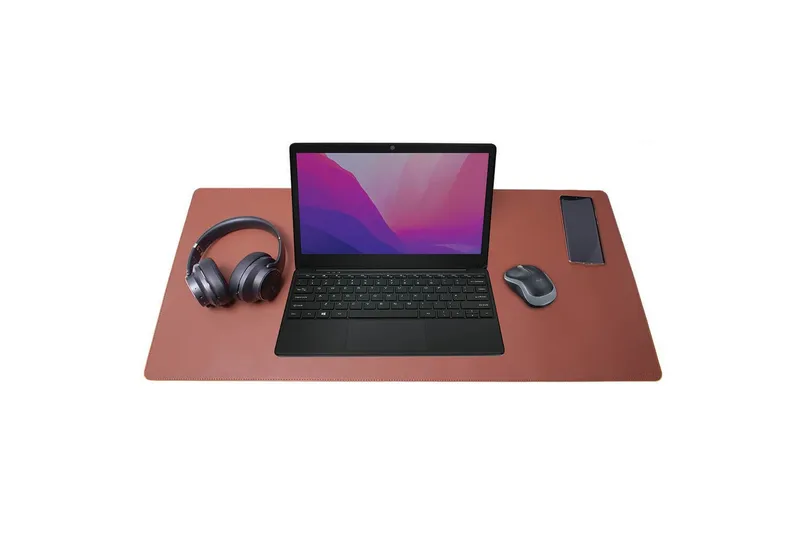 Skrivbordsmatta Desire2 Veganskt Läder 400x900mm Brun, Brun