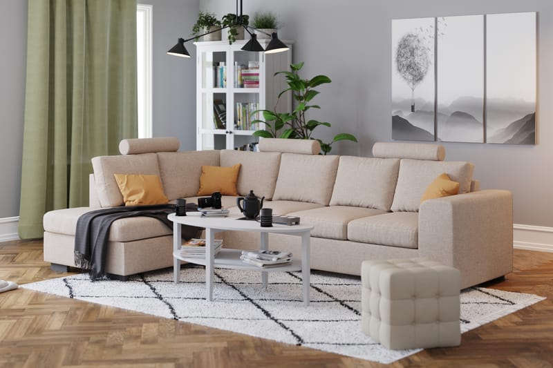 CONNECT Nackstöd Rund Beige - Möbler - Tillbehör & accessoarer - Sofftillbehör