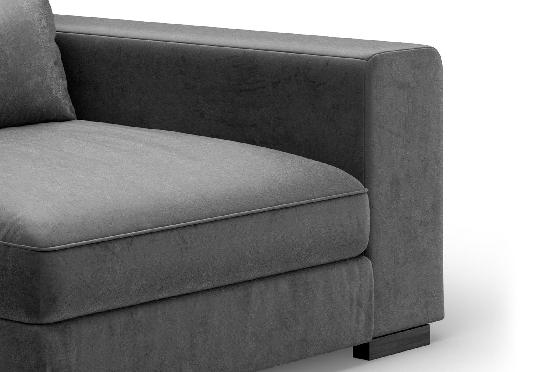 dubai armstöd höger sammet - mörkgrå