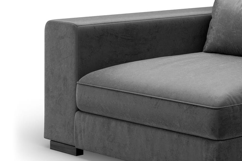 Dubai Armstöd Vänster Sammet Mörkgrå - Möbler - Tillbehör & accessoarer - Sofftillbehör