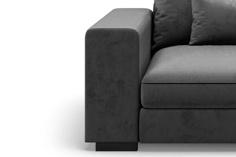 Dubai Armstöd Vänster Sammet - Mörkgrå - Möbler - Tillbehör & accessoarer - Sofftillbehör