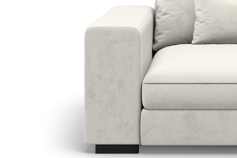Dubai Vänstervänd Bred Armstödsmodul till Modulsoffa 27 cm i Sammet - Vit - Möbler - Tillbehör & accessoarer - Sofftillbehör