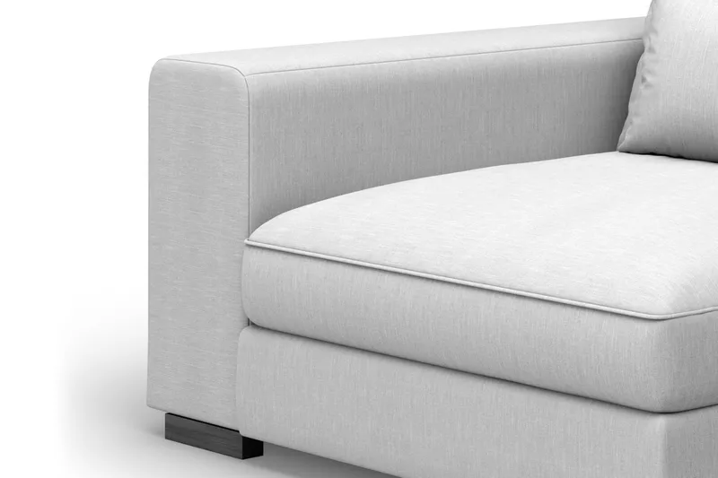Dubai Vänstervänd Bred Armstödsmodul till Modulsoffa 27 cm i Tyg - Grå - Möbler - Tillbehör & accessoarer - Sofftillbehör