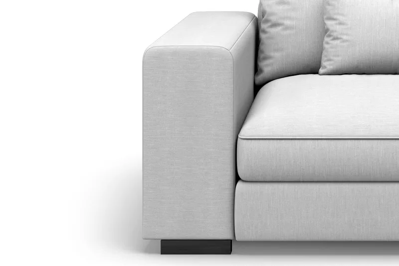 Dubai Vänstervänd Bred Armstödsmodul till Modulsoffa 27 cm i Tyg - Grå - Möbler - Tillbehör & accessoarer - Sofftillbehör
