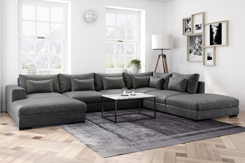HAVANA Armstöd Vänster Sammet Mörkgrå - Möbler - Tillbehör & accessoarer - Sofftillbehör