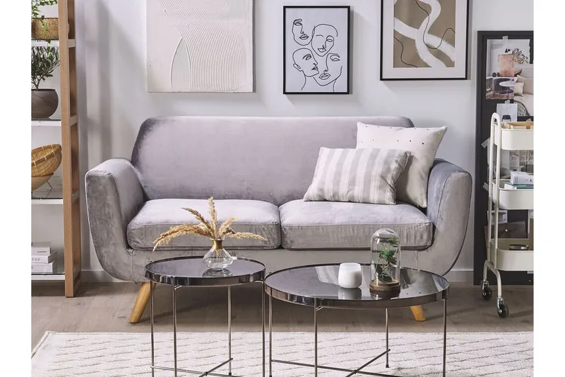 Jeancourt 2-sits Soffklädsel - Sammet/Grå - Möbler - Tillbehör & accessoarer - Sofftillbehör