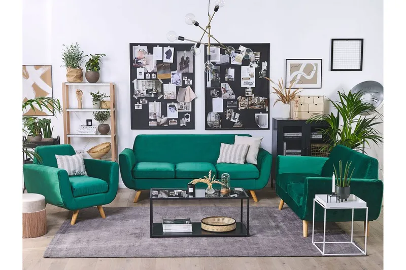 Jeancourt 2-sits Soffklädsel - Sammet/Grön - Möbler - Tillbehör & accessoarer - Sofftillbehör