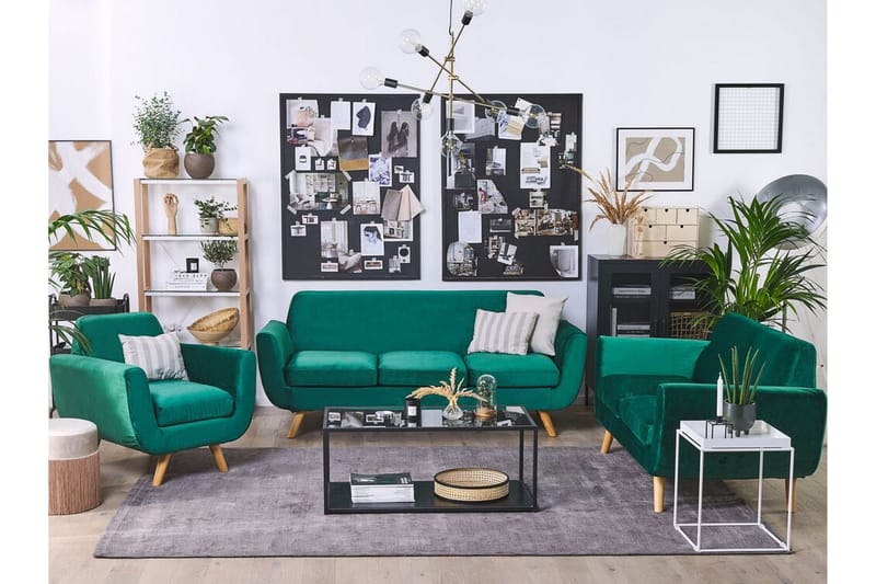 Jeancourt 2-sits Soffklädsel - Sammet/Grön - Möbler - Tillbehör & accessoarer - Sofftillbehör