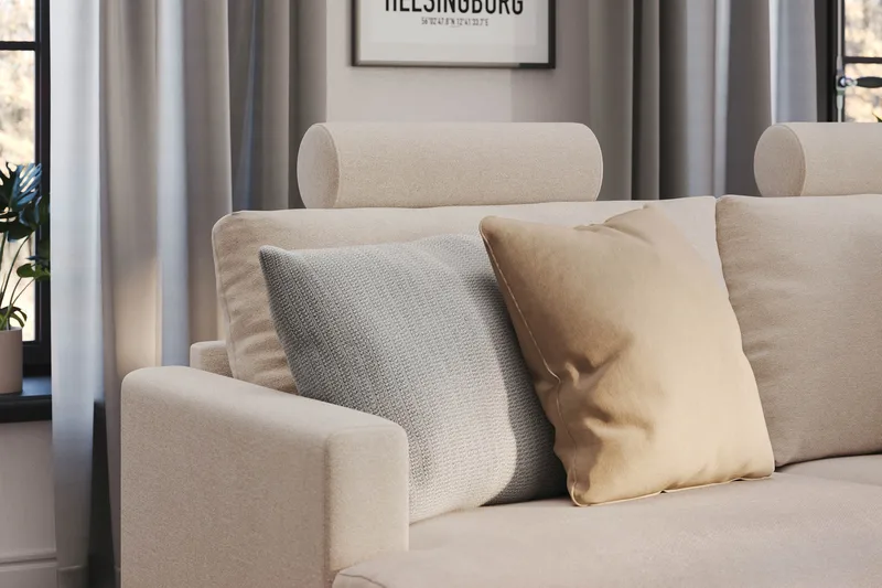Menard Compact Nackkudde Soffa 51 cm - Beige - Möbler - Tillbehör & accessoarer - Sofftillbehör