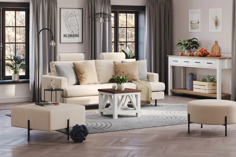 Menard Compact Nackkudde Soffa 51 cm - Beige - Möbler - Tillbehör & accessoarer - Sofftillbehör