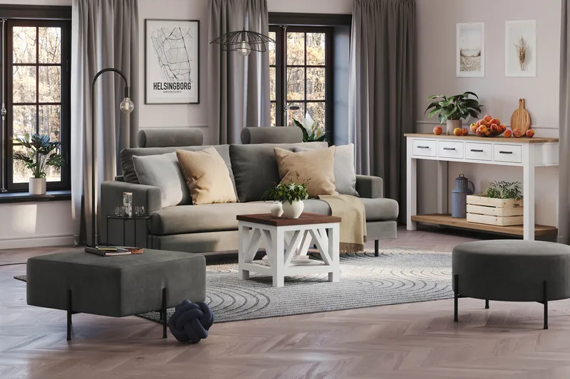 Menard Compact Nackkudde Soffa 51 cm - Grå - Möbler - Tillbehör & accessoarer - Sofftillbehör
