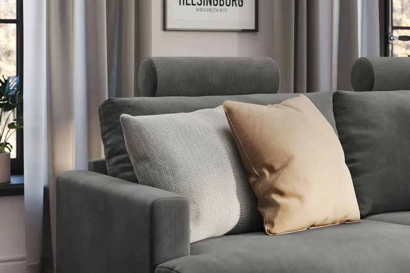 Menard Compact Nackkudde Soffa 51 cm - Grå - Möbler - Tillbehör & accessoarer - Sofftillbehör