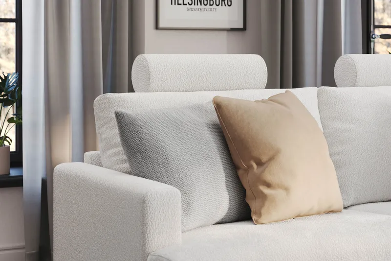 Menard Compact Nackkudde Soffa 51 cm - Vit - Möbler - Tillbehör & accessoarer - Sofftillbehör