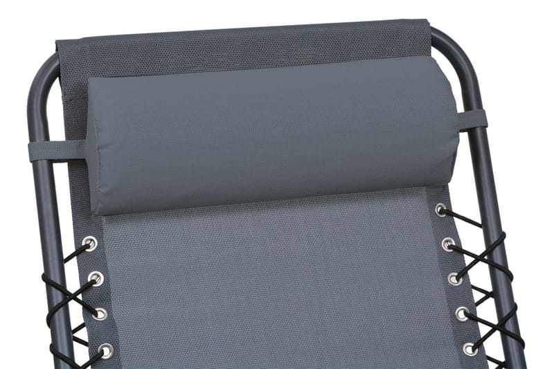 Nackstöd till Solstol grå 40x7,5x15 cm textilene - Grå - Utemöbler - Loungemöbler
