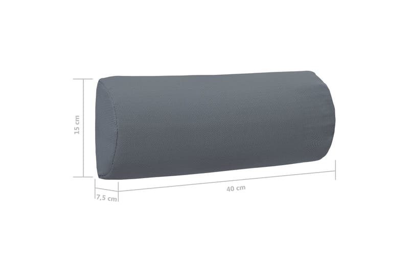 Nackstöd till Solstol grå 40x7,5x15 cm textilene - Grå - Utemöbler - Loungemöbler