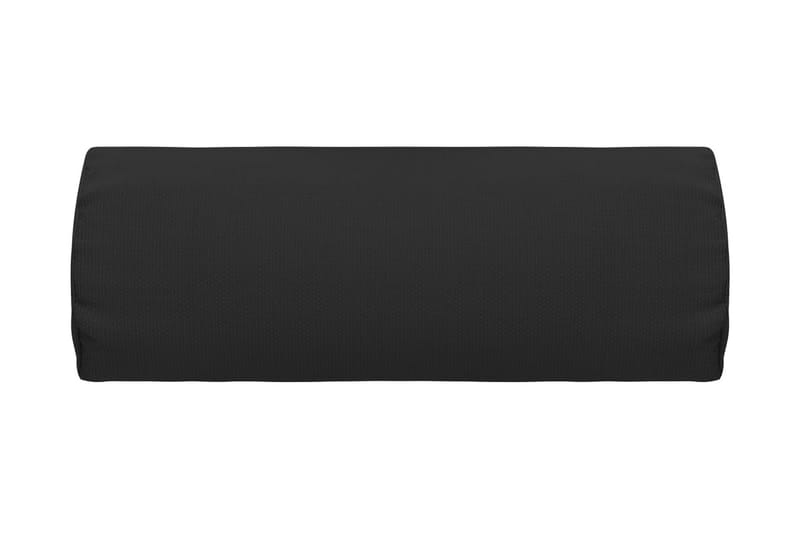 Nackstöd till Solstol svart 40x7,5x15 cm textilene - Svart - Utemöbler - Loungemöbler