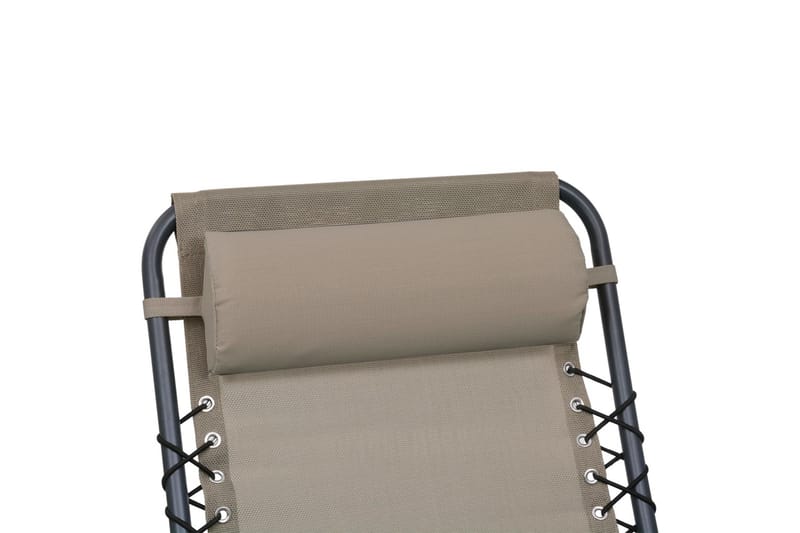 Nackstöd till Solstol taupe 40x7,5x15 cm textilene - Brun - Utemöbler - Loungemöbler