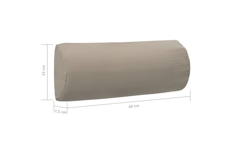 Nackstöd till Solstol taupe 40x7,5x15 cm textilene - Brun - Utemöbler - Loungemöbler