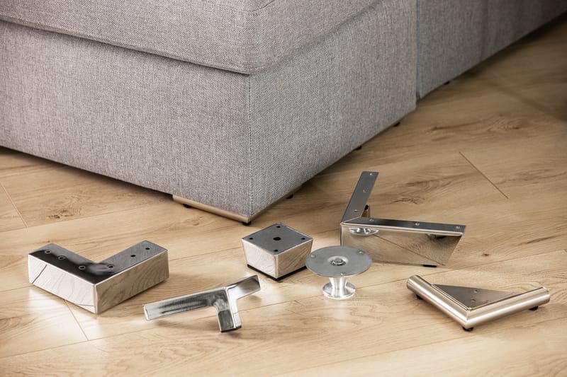 SOFFBEN Modell E 5 cm 4-Pack Krom - Möbler - Tillbehör & accessoarer - Sofftillbehör - Soffben