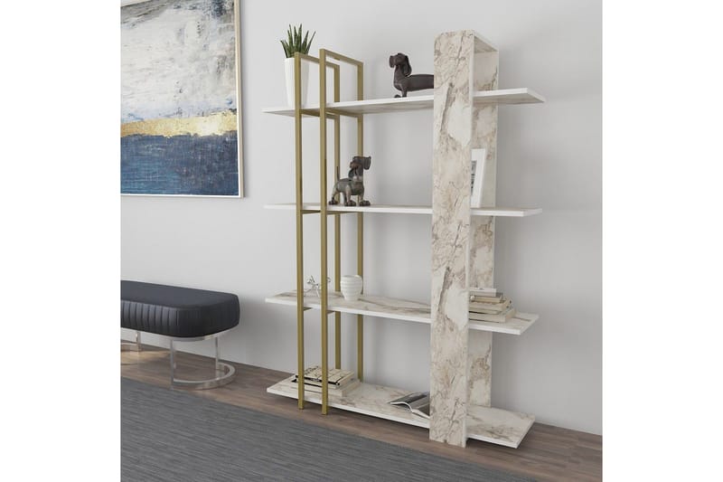 Thyra Bokhylla 120 cm - Guld - Förvaring - Hyllor - Bokhylla