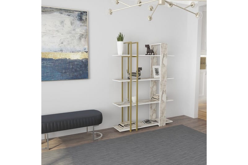 Thyra Bokhylla 120 cm - Guld - Förvaring - Hyllor - Bokhylla