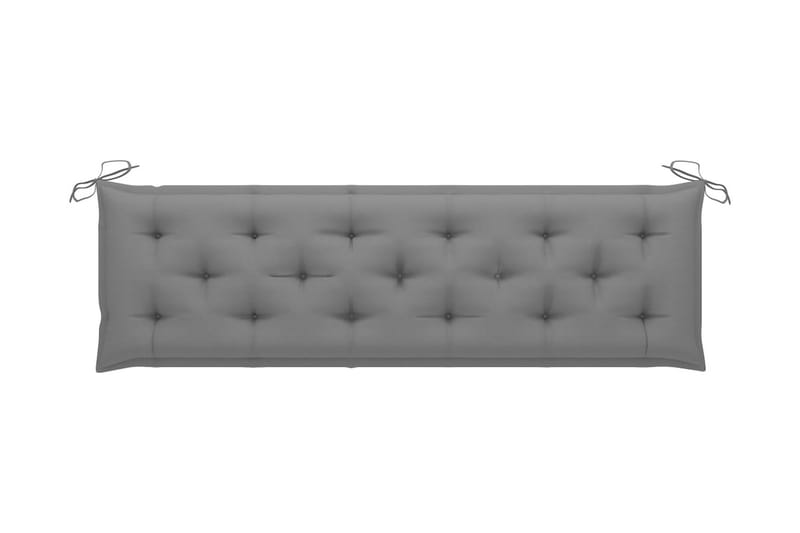 Bänkdyna för trädgården grå 180x50x7 cm tyg - Grå - Möbler - Tillbehör & accessoarer - Tillbehör stolar