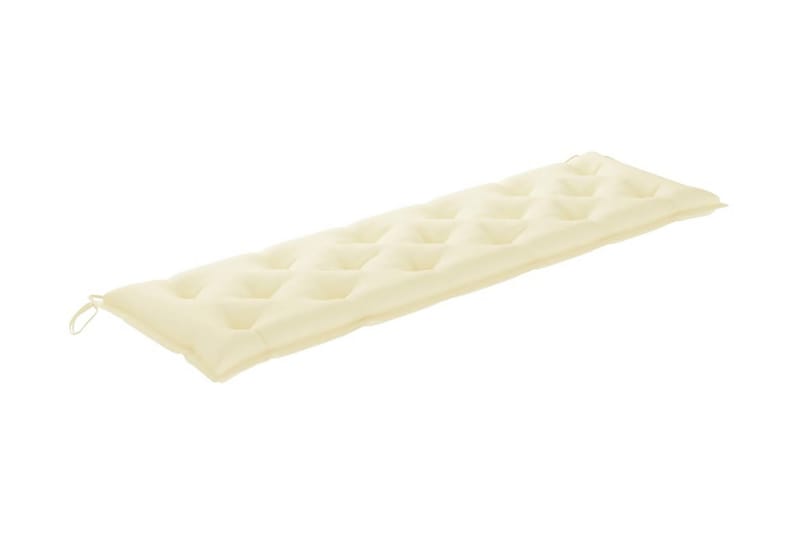 Bänkdyna för trädgården gräddvit 180x50x7 cm tyg - Vit - Möbler - Tillbehör & accessoarer - Tillbehör stolar