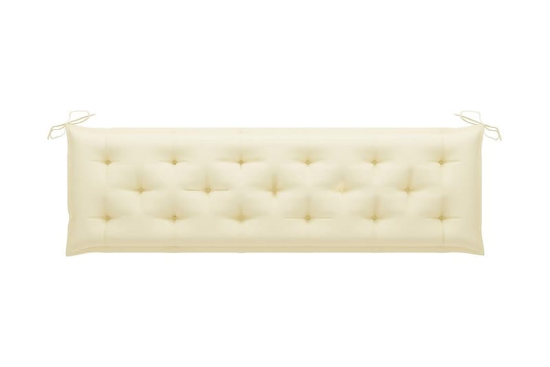 Bänkdyna för trädgården gräddvit 180x50x7 cm tyg - Vit - Möbler - Tillbehör & accessoarer - Tillbehör stolar