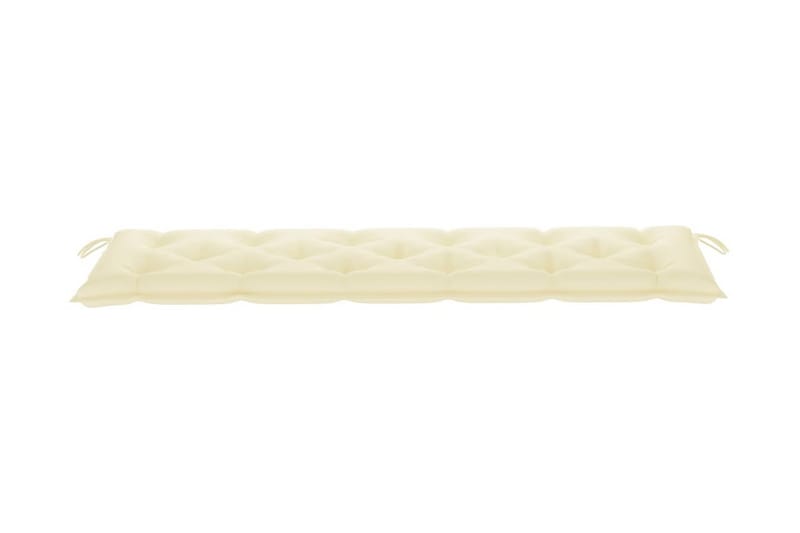 Bänkdyna för trädgården gräddvit 180x50x7 cm tyg - Vit - Möbler - Tillbehör & accessoarer - Tillbehör stolar