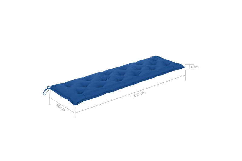 Bänkdyna för trädgården ljusblå 180x50x7 cm tyg - Blå - Möbler - Tillbehör & accessoarer - Tillbehör stolar