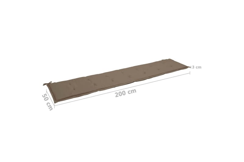 Dyna för trädgårdsbänk taupe 200x50x3 cm - Brun - Möbler - Tillbehör & accessoarer - Tillbehör stolar
