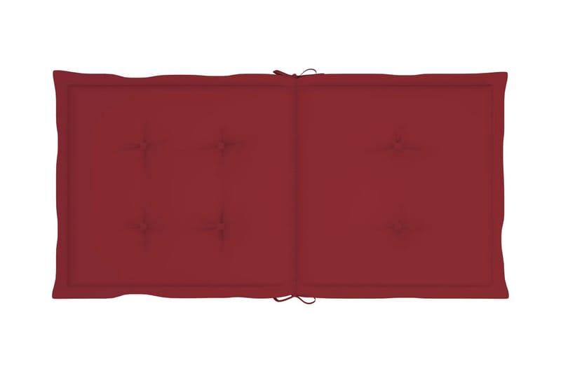 Dynor för trädgårdsstolar 2 st vinröd 100x50x4 cm - Röd - Utemöbler - Dynor - Positionsdynor