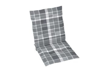 Dynor för trädgårdsstolar 4 st grått rutmönster 100x50x3 cm