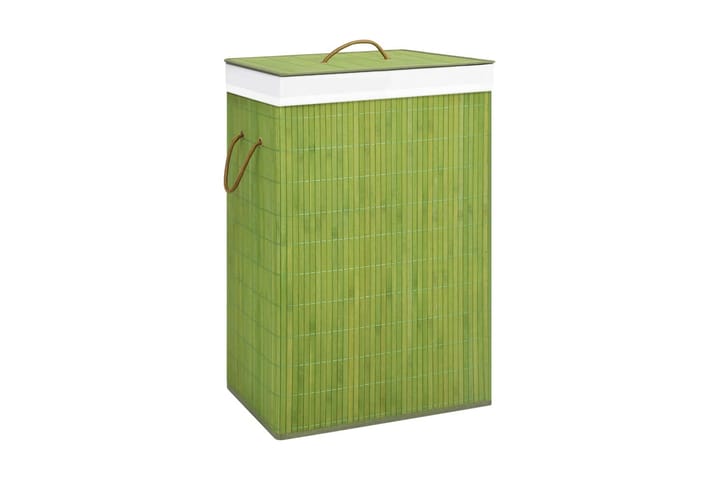 Tvättkorg bambu grön - Grön - Tvättkorgar - Badrumstillbehör