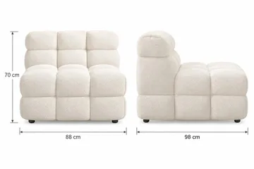 Elise Bubblig Fåtölj Utan Armstöd i Teddy - Beige - Möbler - Vardagsrum - Fåtöljer - Fåtölj utan armstöd