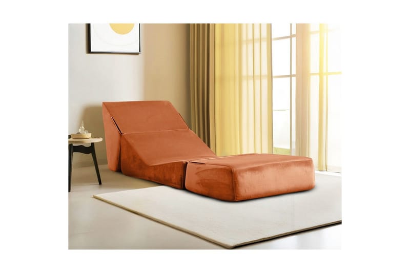 1-sits bäddsoffa Dorielton Bäddbar Apelsin - Apelsin - Möbler - Vardagsrum - Bäddsoffor