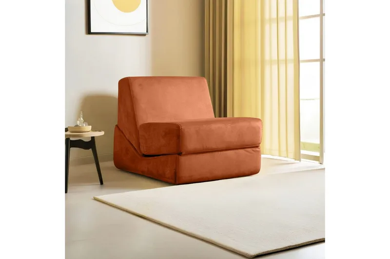 1-sits bäddsoffa Dorielton Bäddbar Apelsin - Apelsin - Möbler - Vardagsrum - Bäddsoffor
