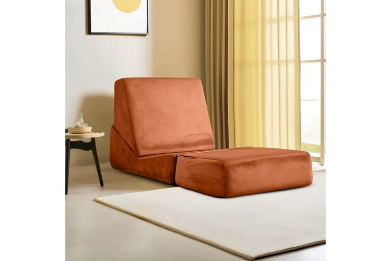1-sits bäddsoffa Dorielton Bäddbar Apelsin - Apelsin - Möbler - Vardagsrum - Bäddsoffor