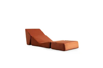 1-sits bäddsoffa Dorielton Bäddbar Apelsin - Apelsin - Möbler - Vardagsrum - Bäddsoffor