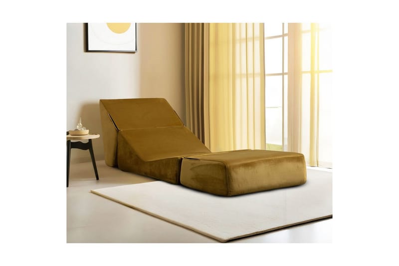 1-sits bäddsoffa Dorielton Bäddbar Senapsgul - Senapsgul - Möbler - Vardagsrum - Bäddsoffor