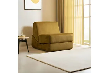 1-sits bäddsoffa Dorielton Bäddbar Senapsgul - Senapsgul - Möbler - Vardagsrum - Bäddsoffor