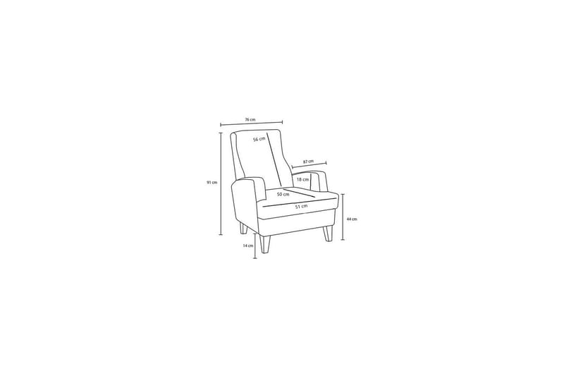 1-sits soffa Iroulport Grå - Grå - Möbler - Vardagsrum - Fåtöljer
